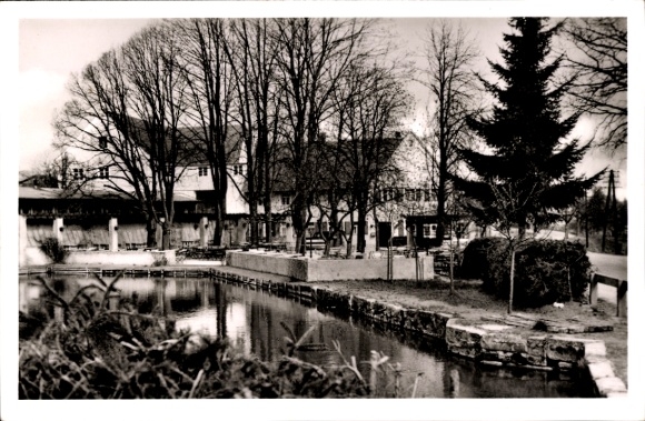 Postcard Schönau Bad Heilbrunn in Upper Bavaria, Cafe Restaurant