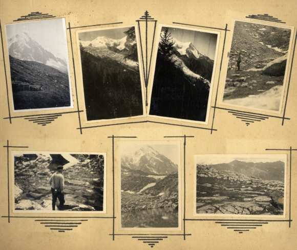 Photo album alpinism, mountaineers, glaciers, snow