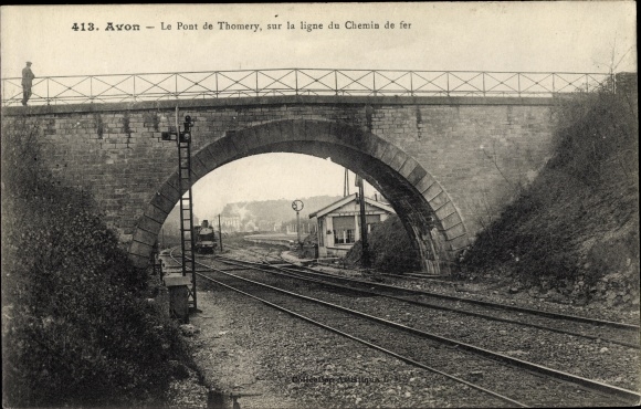 Ak Avon Seine et Marne, Le Pont de Thomery