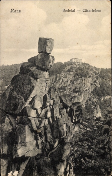 Ak Thale im Harz, Cäsarfelsen, Bodetal,  Felsenformation, 