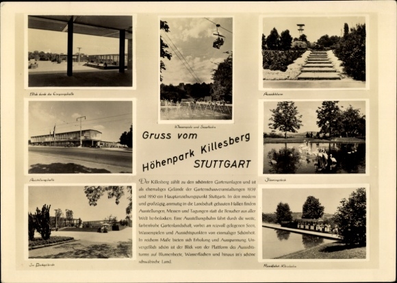 Postcard Stuttgart in Württemberg, Park Killesberg