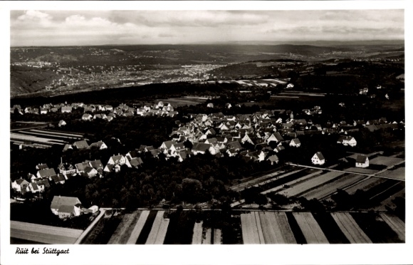 Postcard Ruit Ostfildern in Baden, aerial photograph