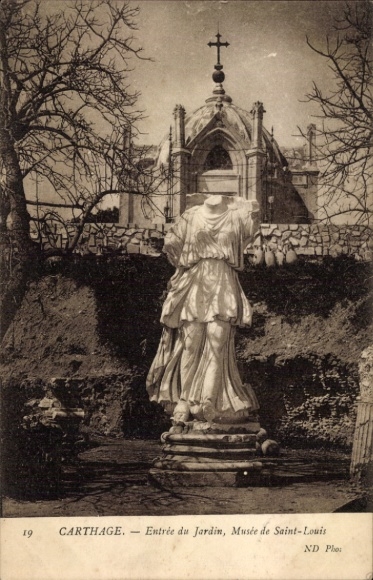 Ak Carthage Karthago Tunesien, Eingang zum Garten, Saint Louis Museum