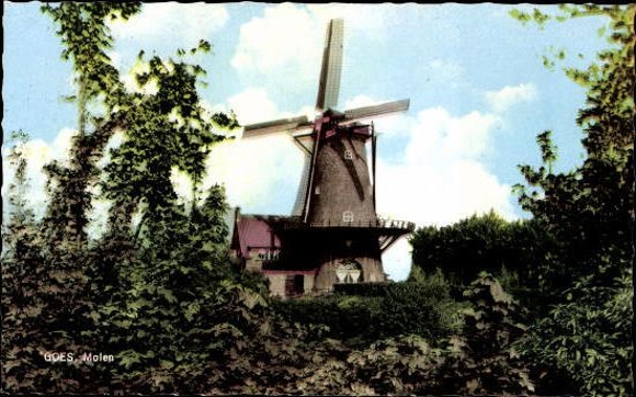 9 old PCs windmills Netherlands, various views
