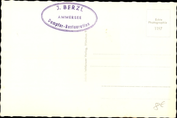 Postcard Motorschiff Utting am Ammersee, mountains