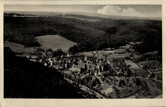 Ak Bebenhausen Tübingen am Neckar, luchtfoto, boslandschap, dorpsgezicht,
