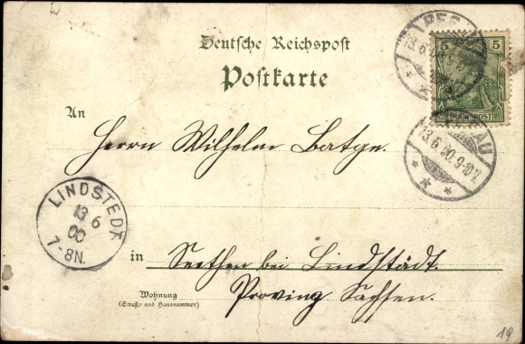 Litho Pegau in Sachsen, Königsplatz, Rathaus, Stadtkirche, Promenade, Blick auf den Ort