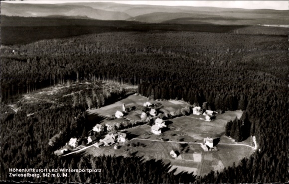 Ak Zwieselberg Alpirsbach im Schwarzwald, Höhenluftkurort, Wintersportplatz, Waldlandschaft, Schw