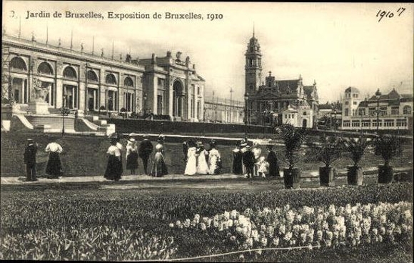 Set von 83 Ansichtskarten, Brüssel Weltausstellung 1910