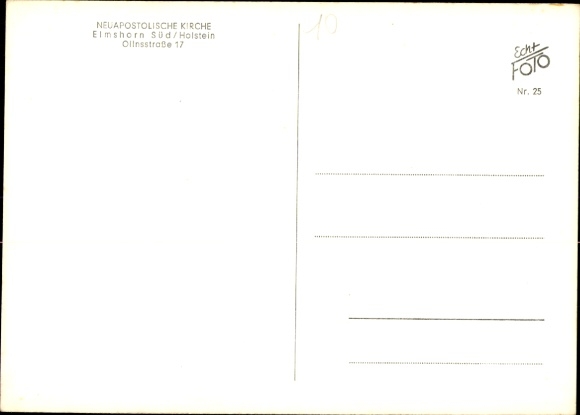 Postcard Elmshorn in Schleswig Holstein, New Apostolic Church, general view