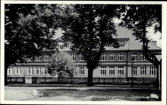 Postcard Hamburg Nord Langenhorn, Süderschule