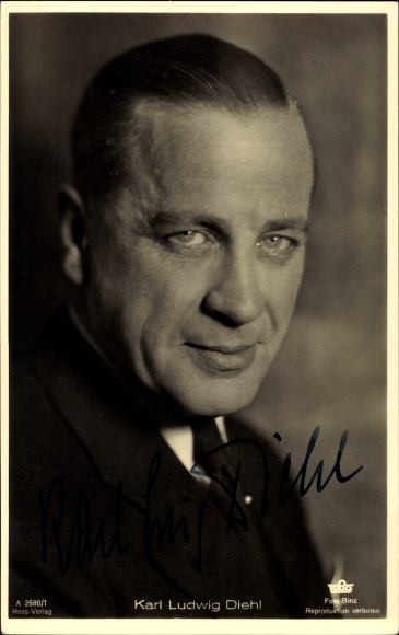 Postcard Actor Karl Ludwig Diehl, Portrait, Ross Verlag No. A 2680/1