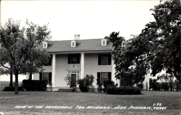 Ak Bonham Texas USA, thuisbasis van de Eerwaarde Sam Rayburn