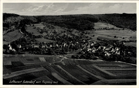 Postcard Eutendorf Gaildorf am Kocher Württemberg, aerial photograph