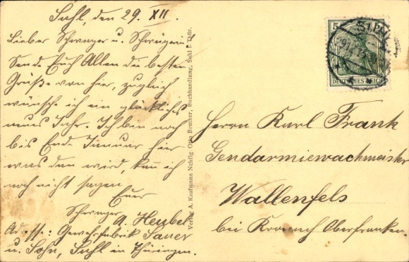 Postcard Suhl in Thuringia, total