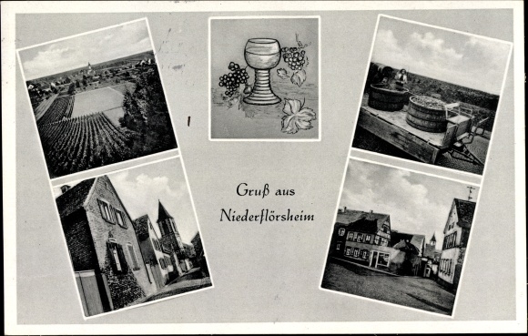 PC Niederflörsheim Flörsheim Dahlsheim Rhineland Palatinate, wine region, wine glass, street sections