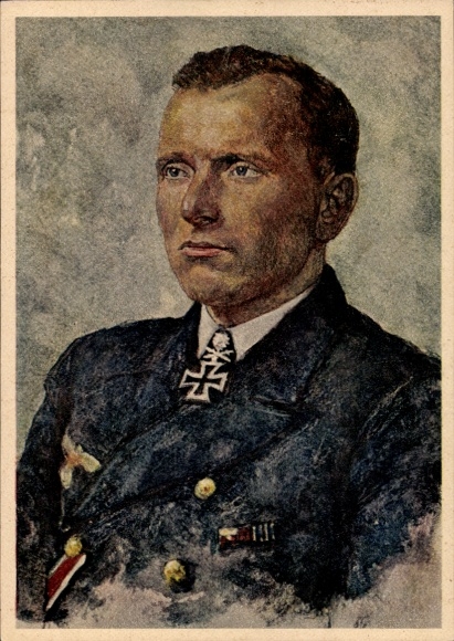 Artist Postcard Graf, Knight's Cross holder Frigate Captain Otto Kretschmer, Kriegsmarine, II WW