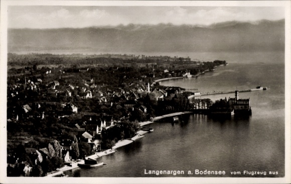 Ak Langenargen am Bodensee, Fliegeraufnahme