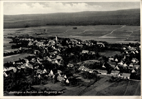 Postcard Dettingen am Albuch Gerstetten Württemberg, aerial photograph