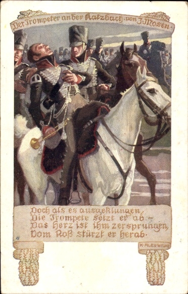 Artysta KP Wilke, KA, Trębacz na Katzbach Juliusa Mosena, wiersz, niemiecki Wehrverein