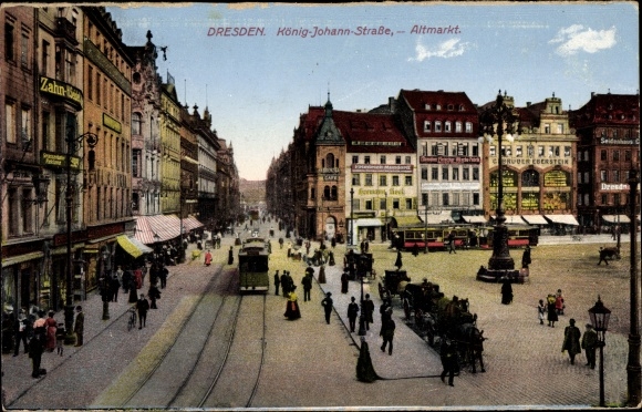 KP Dresden Stare Miasto, Altmarkt, król Johann-Strasse, tramwaj