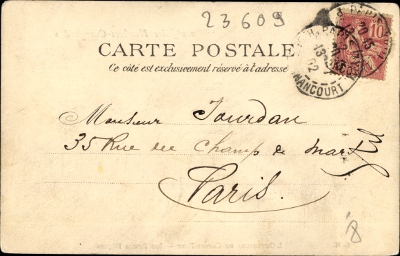 Postcard Affaire Humbert-Crawford, The Opening of the Safe, Les Poires Decues