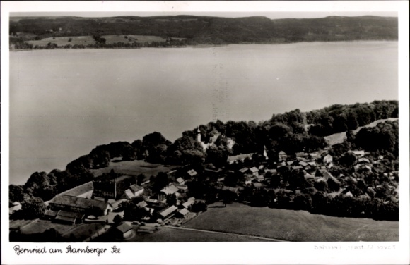 Postcard Bernried am Starnberger See Upper Bavaria, aerial photograph