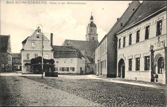 Ak Bad Schmiedeberg in der Dübener Heide, Partie in der Wilhelmstraße