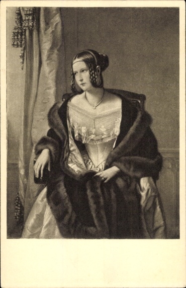 Artist Postcard Veit, P., portrait of Baroness von Bernus