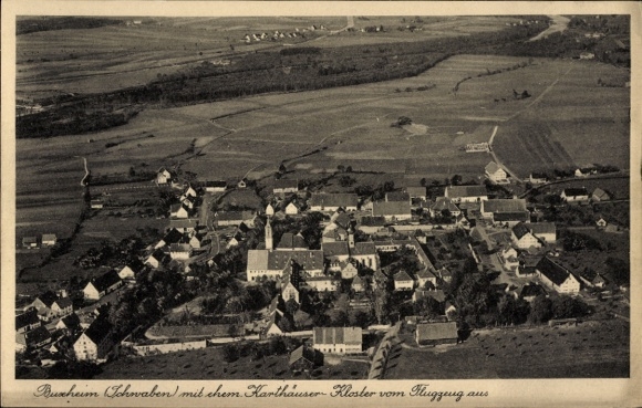 Ak Buxheim in Schwaben, Fliegeraufnahme, Karthäuser-Kloster