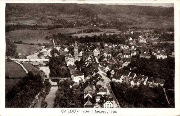 Ak Gaildorf am Kocher Württemberg, Fliegeraufnahme