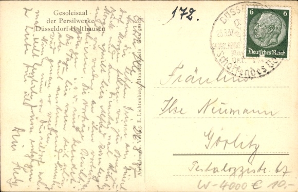 Postcard Holthausen Düsseldorf, GeSoLei Hall of the Persilwerke, exhibition