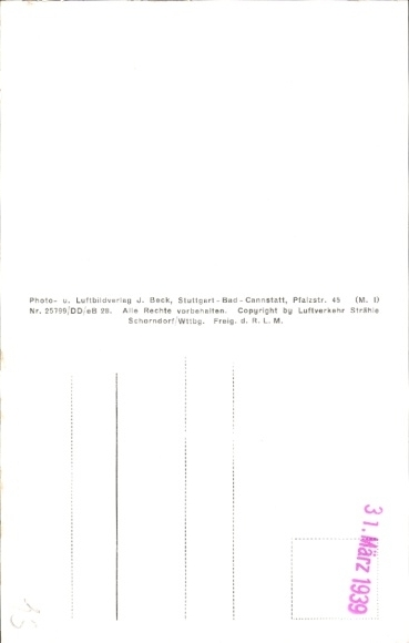 Postcard Roding in the Upper Palatinate, aerial photograph