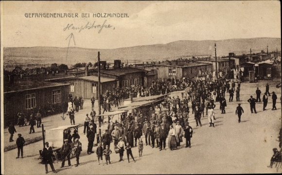 Postcard Holzminden in Lower Saxony, prisoner of war camp