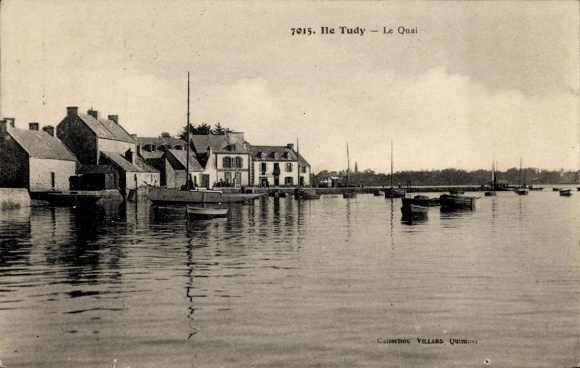 Postcard Ile Tudy Finistère, Le Quai