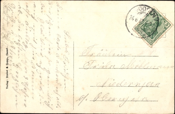 Postcard Bad Sooden Allendorf on the Werra Hesse, view of the city, Inn zur Krone