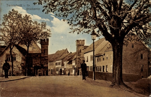 Postcard Bad Tennstedt in Thuringia, bridge gate