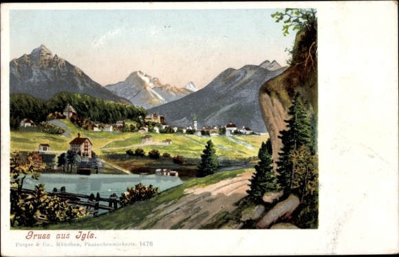 Ak Igls Innsbruck in Tirol, Gesamtansicht
