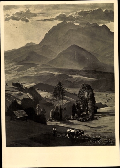 Artist PC Frank, Hans, evening in the Ennstal mountains, HDK 511