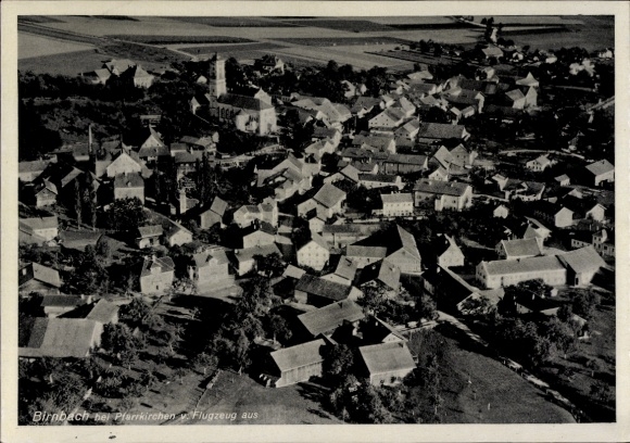 Postcard Birnbach in the Westerwald, aerial photograph