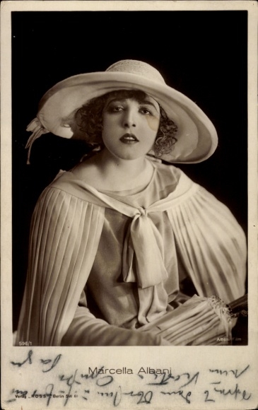 Foto Ak Schauspielerin Marcella Albani, Portrait mit Hut