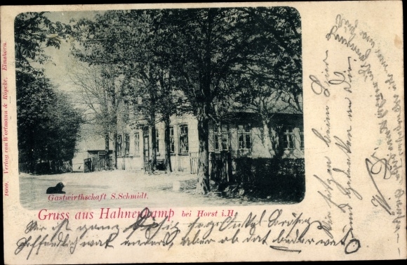 Ak Hahnenkamp Horst in Holstein, herberg S. Schmidt