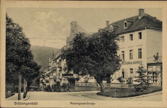 Postcard Schlangenbad in Taunus Hessen, Rheingauer Straße, Victoria Hotel