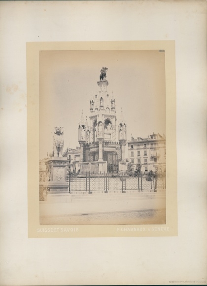 Photo Genève Geneva Switzerland, around 1880, Brunswick Monument, Atlelier F. Charnaux