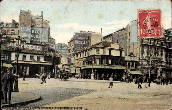 PC Paris XVIII. Buttes-Montmartre district, Boulevard Rochechouart, Rue de Clignancourt