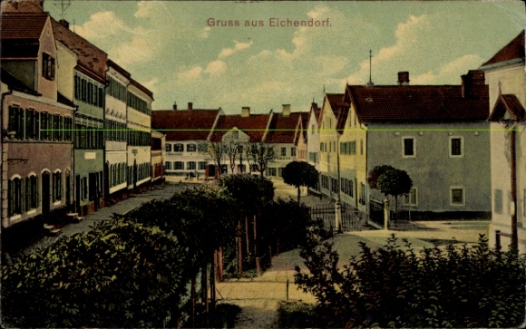 Postcard Eichendorf in Lower Bavaria, local section