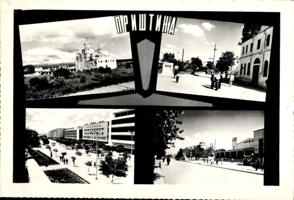 Ak Pristina Kosovo, Teilansichten der Stadt