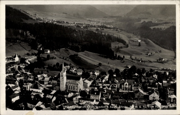 Ansichtkaart Oberstaufen im Allgäu, luchtfoto