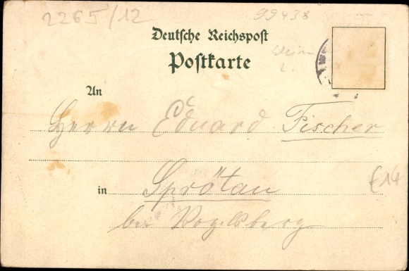 Chromo-Litho Buchfart Thuringia, Gasthof zum Goldenen Stern, owner L. Güldner