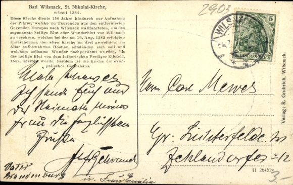 Passepartout Postcard Bad Wilsnack in der Prignitz, St. Nikolai Church